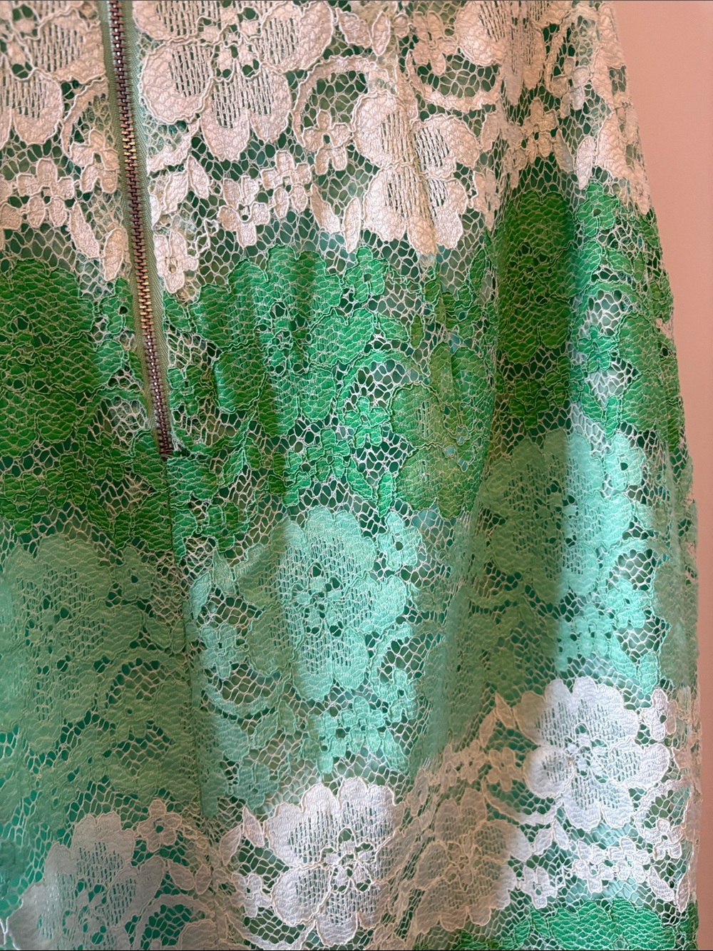 New York & Company Mint Green and White Lace Midi Dress - Picture 6 of 6